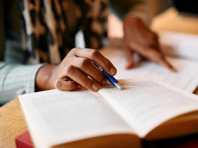 Academic marking student's work