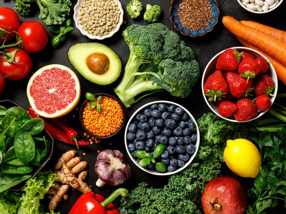 A healthy array of vegetables and pulses