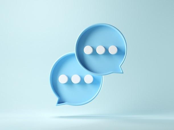 Social media chat bubbles