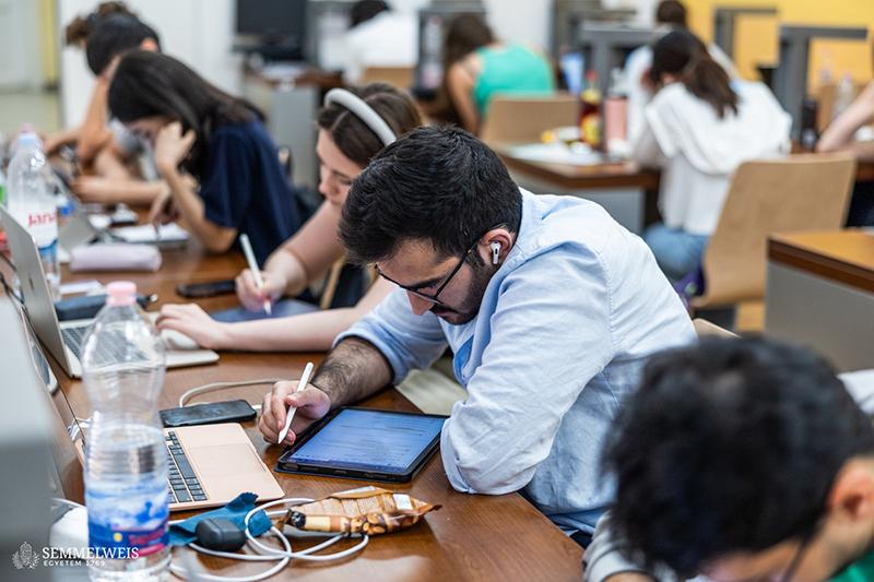 University students sitting exams