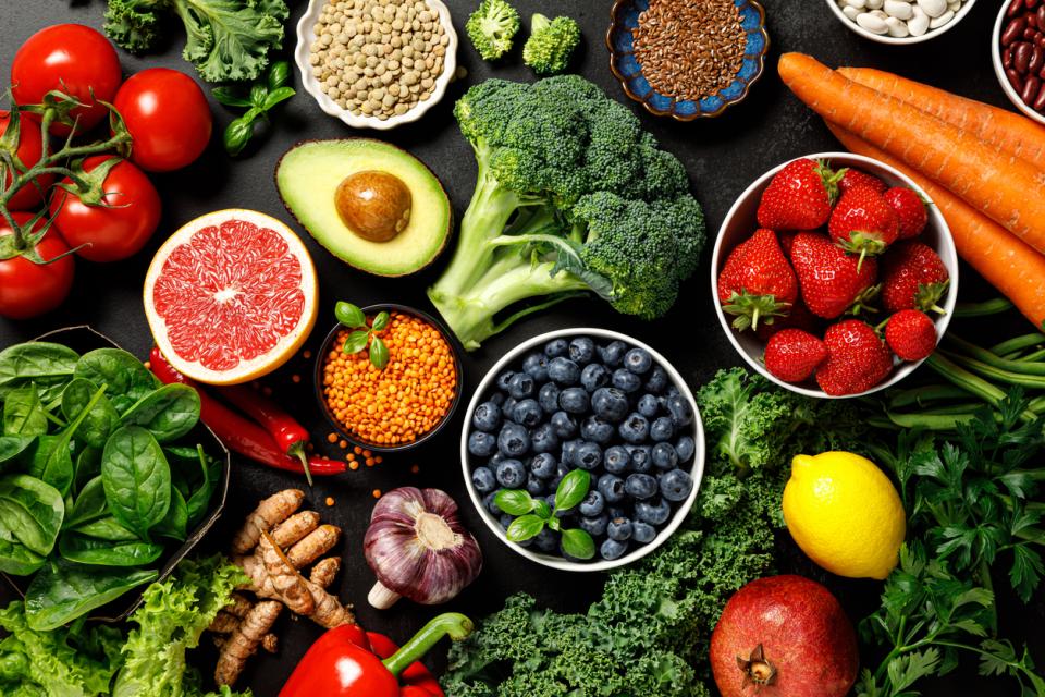 A healthy array of vegetables and pulses