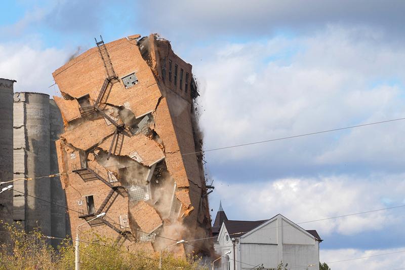 Industrial building collapse