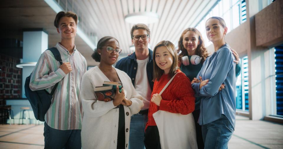 A group of first-year students