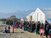 Image of refugees at the Macedonian border